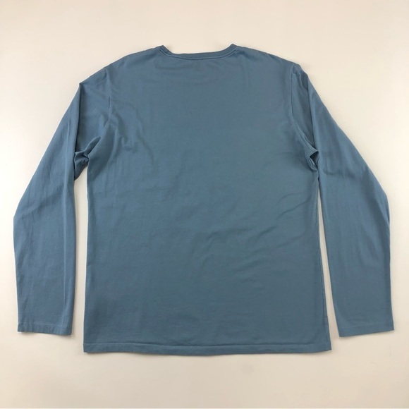 𝅺JACK Wolfskin steel blue graphic Men’s long sleeve tee Large - Picture 3 of 10